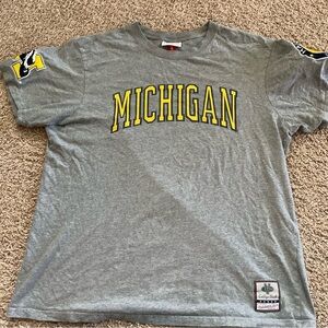 Mitchell & Ness Gray Michigan Tee
